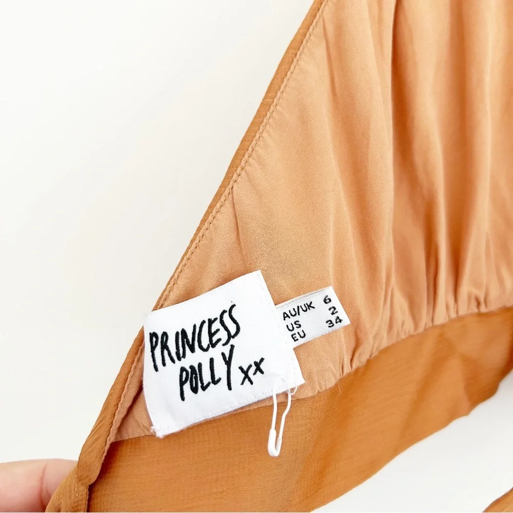 NEW Princess Polly Paityn High Neck Halter Open Back Crop Top Size US 2 - Picture 6 of 8